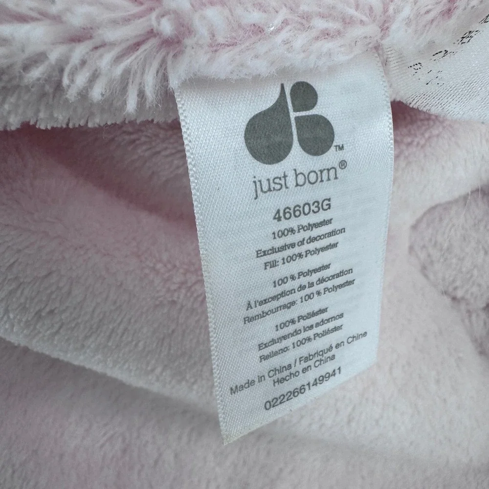 Just Born Elephant Security Blanket Kids Pink Plush Lovey‎ Stuffed Plush Toy